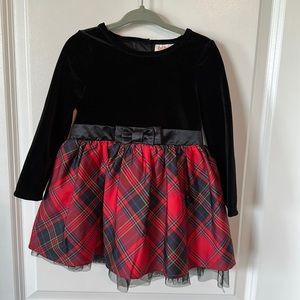 18 month black velvet plaid dress